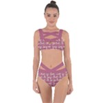 Whimsy Chickens Pattern Bandaged Up Bikini Set 