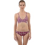 Whimsy Chickens Pattern Wrap Around Bikini Set