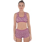 Whimsy Chickens Pattern Racerback Boyleg Bikini Set