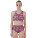 Whimsy Chickens Pattern Racer Back Bikini Set