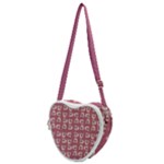 Whimsy Chickens Pattern Heart Shoulder Bag