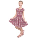 Whimsy Chickens Pattern Kids  Short Sleeve Dress