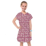 Whimsy Chickens Pattern Kids  Drop Waist Dress