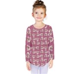 Whimsy Chickens Pattern Kids  Long Sleeve T-Shirt