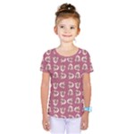 Whimsy Chickens Pattern Kids  One Piece T-Shirt