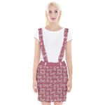 Whimsy Chickens Pattern Braces Suspender Skirt