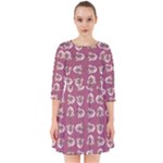 Whimsy Chickens Pattern Smock Dress