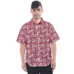 Whimsy Chickens Pattern Men s Short Sleeve Shirt