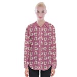 Whimsy Chickens Pattern Womens Long Sleeve Shirt