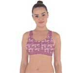 Whimsy Chickens Pattern Cross String Back Sports Bra