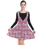 Whimsy Chickens Pattern Plunge Pinafore Dress