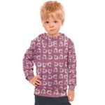 Whimsy Chickens Pattern Kids  Hooded Pullover