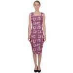 Whimsy Chickens Pattern Sleeveless Pencil Dress