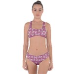 Whimsy Chickens Pattern Criss Cross Bikini Set