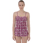 Whimsy Chickens Pattern Babydoll Tankini Set