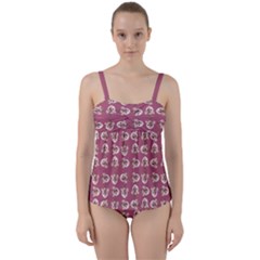 Twist Front Tankini Set 