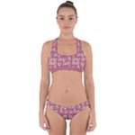 Whimsy Chickens Pattern Cross Back Hipster Bikini Set