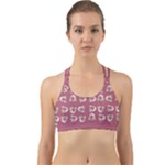 Whimsy Chickens Pattern Back Web Sports Bra