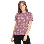 Whimsy Chickens Pattern Women s Short Sleeve Rash Guard