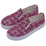 Whimsy Chickens Pattern Kids  Canvas Slip Ons