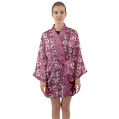 Long Sleeve Satin Kimono 