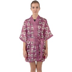 Half Sleeve Satin Kimono  