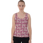 Whimsy Chickens Pattern Velvet Tank Top