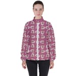 Whimsy Chickens Pattern Women s High Neck Windbreaker