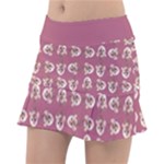 Whimsy Chickens Pattern Classic Tennis Skirt