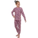 Whimsy Chickens Pattern Kids  Long Sleeve Set 