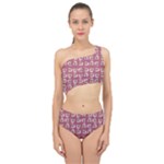 Whimsy Chickens Pattern Spliced Up Two Piece Swimsuit