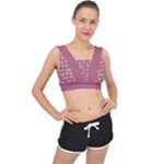 Whimsy Chickens Pattern V-Back Sports Bra