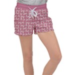 Whimsy Chickens Pattern Women s Velour Lounge Shorts