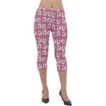 Whimsy Chickens Pattern Lightweight Velour Capri Leggings 