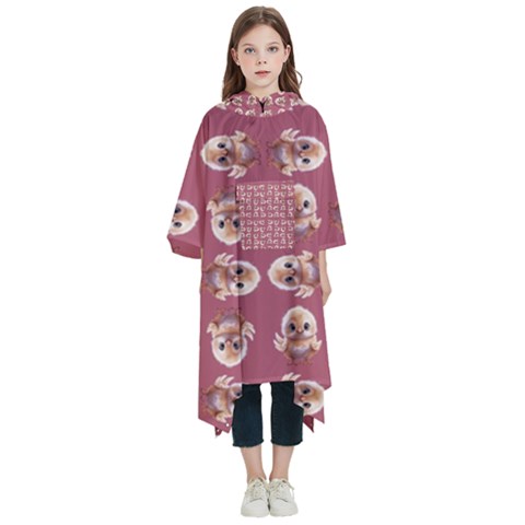 Whimsy Chickens Pattern Kids  Hooded Rain Ponchos from ArtsNow.com