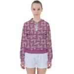 Whimsy Chickens Pattern Women s Tie Up Sweat