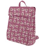 Whimsy Chickens Pattern Flap Top Backpack