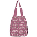 Whimsy Chickens Pattern Center Zip Backpack