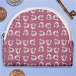 Whimsy Chickens Pattern Horseshoe Style Canvas Pouch