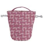 Whimsy Chickens Pattern Drawstring Bucket Bag