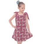 Whimsy Chickens Pattern Kids  Tie Up Tunic Dress