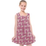 Whimsy Chickens Pattern Kids  Cross Back Dress