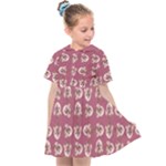 Whimsy Chickens Pattern Kids  Sailor Dress