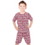 Whimsy Chickens Pattern Kids  T-Shirt and Shorts Set