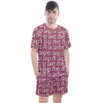 Whimsy Chickens Pattern Men s Mesh T-Shirt and Shorts Set