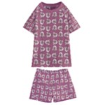 Whimsy Chickens Pattern Kids  Swim T-Shirt and Shorts Set