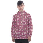 Whimsy Chickens Pattern Men s Front Pocket Pullover Windbreaker