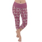 Whimsy Chickens Pattern Lightweight Velour Capri Yoga Leggings