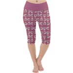 Whimsy Chickens Pattern Lightweight Velour Cropped Yoga Leggings