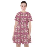 Whimsy Chickens Pattern Sailor Dress